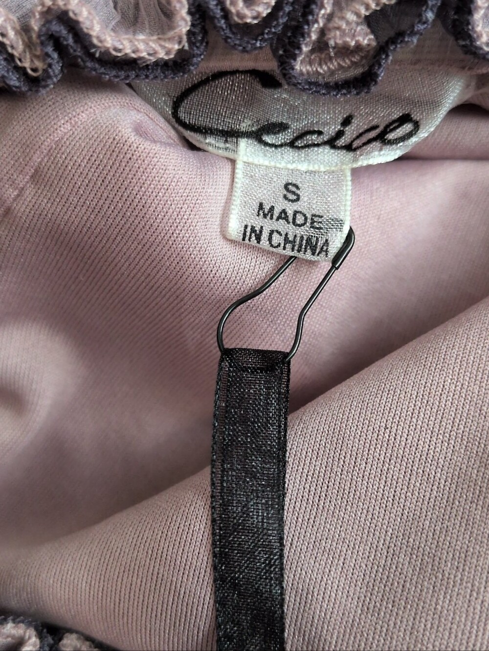 Cece Collection Taupe One Shoulder Ruffle Chiffon Mini Dress Size S - Picture 5 of 8